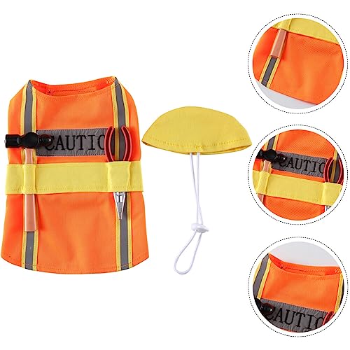 Roupas de cachorro com aparência de engenheiro adorável fantasia decorativa de poliéster para filhot