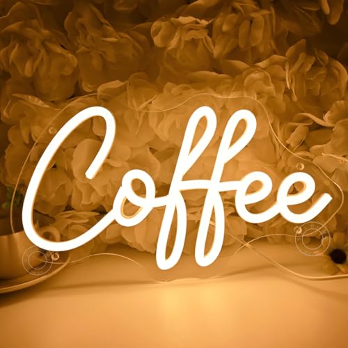 SYLHOME Coffee Led Neon Light Sign Home Bedroom Business Cafe Wall Sign Decor Club Coffee Bar...