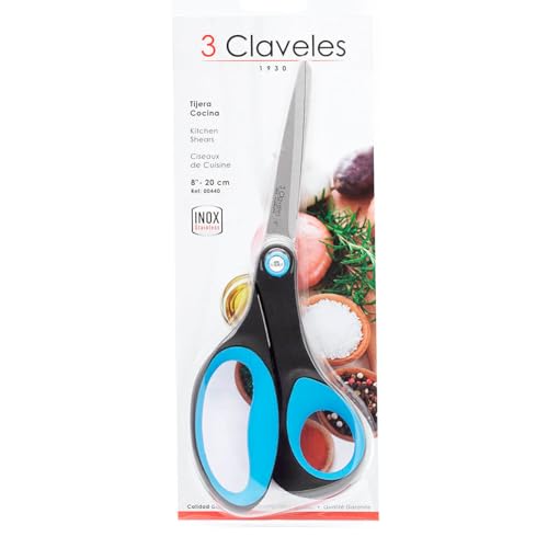 Miniatura 7 de 3claveles 440 - Tijera Para Cocina De 8 Pulgadas, Mango Soft Grip