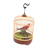 De cage à oiseaux à induction - cette cage à oiseaux peut être accrochée à un arbre, les oiseaux à l'intérieur ressemblent à de vrais oiseaux, de cage à oiseaux chantants