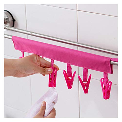 Étendoir à linge pliable multifonction avec pinces de suspension intégrées - 6