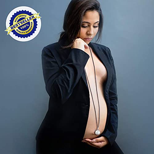 Eudora Harmony Ball Necklace Chime Pendant Silver White Pregnancy Musical Bola Necklace, 45"+30" #TOP7