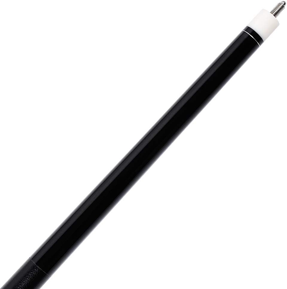 WAYMARK 58 inches 1/2 Piece PU Warp Billiard Black/Blue/Red 3 unicolored Pool Cue Stick with Maple Shaft (WBP-Black)