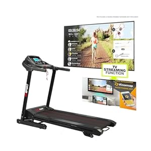 GOVITA Elektrische loopband, opvouwbaar, 16 km/u, automatische helling, 2 HP (3,5 HP Picco) Bluetooth app bioscoopmap en Zwift, hartsensor, audio jack/sd/usb + luidspreker, 12 programma’s, wielen