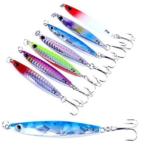 Jilibaba Jigs - Señuelos de pesca (7 cm, 7 unidades) Cover