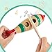 2 Pieces Colorful Fish Shaped Guiro Instrument Latin Percussion Musical Wooden Frog Instrument Musical Percussion for Adults Kids with Rhythm Sticks
