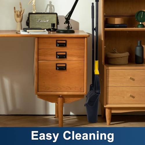Kefanta 1+2 Indoor/Outdoor Heavy Duty Broom And Dustpan Set,Upright Plastic Commercial Dust Pan thumb #3