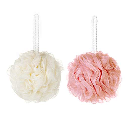 バスボールスーパーソフトボディスポンジ泡風呂花泡立てネットバスボール直径14CM 2個入