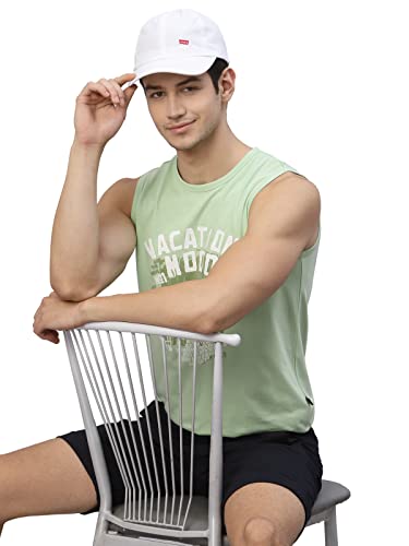 Image of Rigo Stylish Cotton Printed Vest for Men | Round Neck,Regular Fit, Sleeveless T-Shirt Vest for Men | Casual Innerwear Sando for Men & Boys - Perfect for Workouts Gym, Vacations, and Beaches