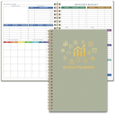 Monthly Budget Planner, 14-Month Undated Financial and Bill Organizer