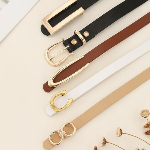 Image of Shining Diva Fashion Leather Belts For Women And Girls 5 Pcs Combo Stylish Waist Belt For Dresses Jeans (16910LB)