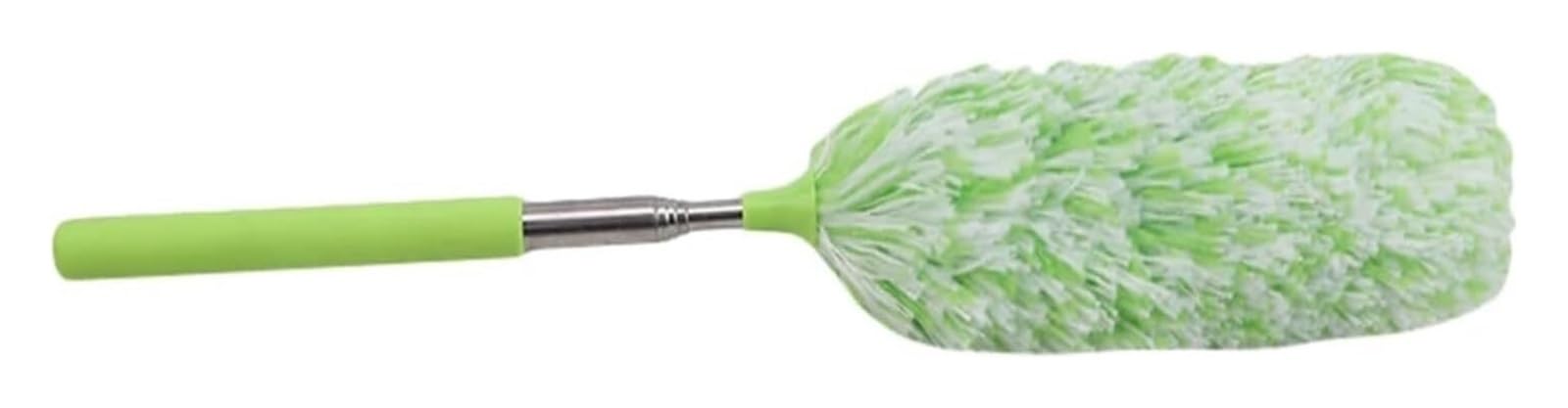 Telescopic Long Bendable Feather duster, Multicolor Feather Microfiber Duster Brush(Green)