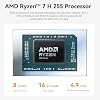 Beelink SER9 AI Mini PC, AMD Ryzen 7 H 255(8C/16T,4.9GHz), 32G LPDDR5X 1TB PCIe4.0 x4 SSD, Mini Computer AMD Radeon 780M Triple Display/USB4/WiFi6/BT5.2/2.5G/Home/Office/W11