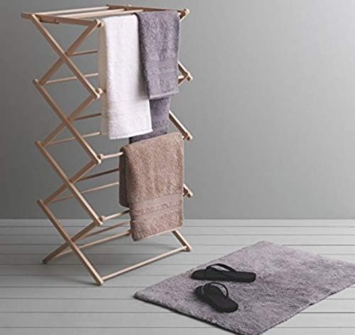 Caprican JVL Traditional Wooden Durable Quality Dryer Vintage Clothes Horse Folding Airer