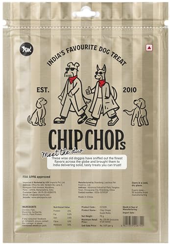 Image of Chip Chops Dog Treat, 70g, Tasty & Nutritious Dog Snack (Sushi Rolls, Pack of 1)