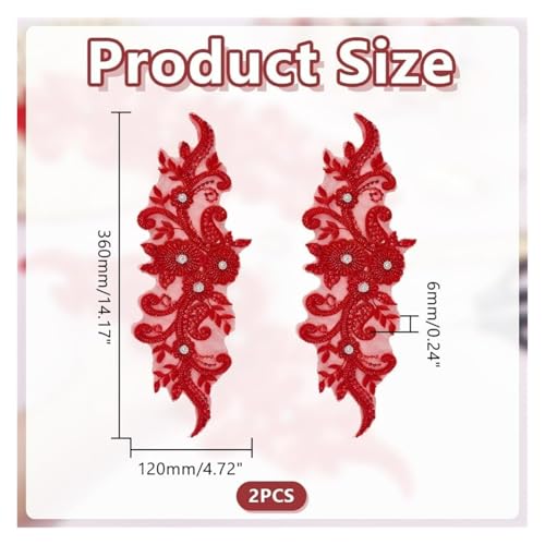 Patchs dentelle fleurs perlées à coudre pour réparer ou sublimer - 5