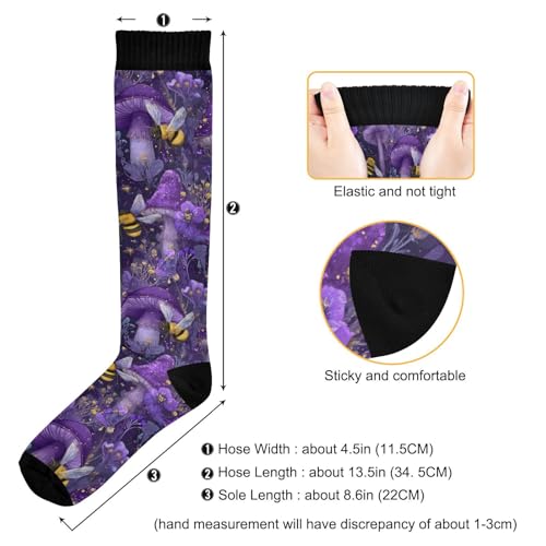 Image of Pigsaly Red White Polka Dot Womens Compression Socks Athletic Tube Sock Knee High Socks Outdoor Sport Socks