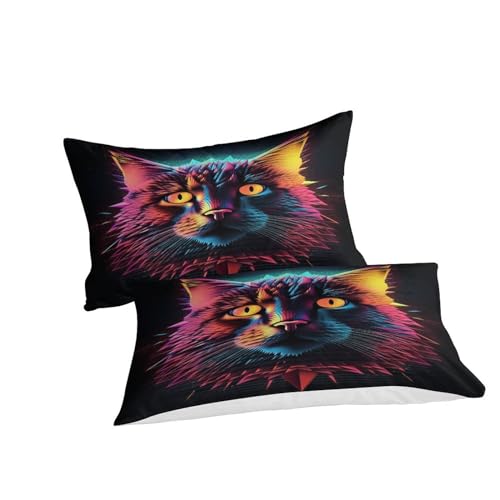 Parure de lit chat 3D microfibre de qualité supérieure lit double - 5