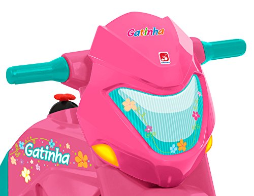 Ban Moto Gatinha Elétrico 6V Bandeirante Rosa