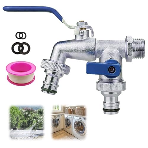 Robinet de jardin double sortie pour arroser le potager et nettoyer la cour