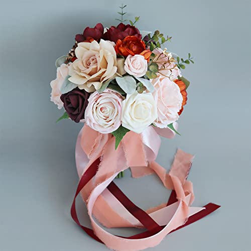Fleurs de roses artificielles de Saint-Valentin et bouquet romantique de mariée