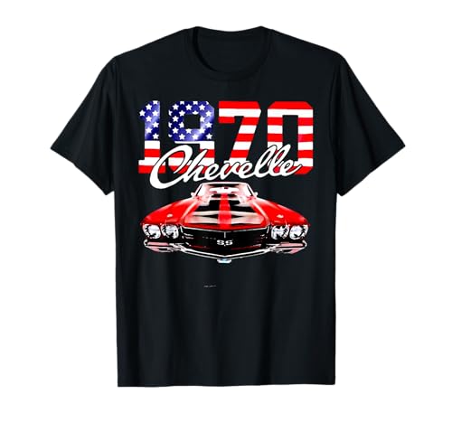 1970 70 Chevelle SS Trending Chevys Muscle Red White Car T-Shirt