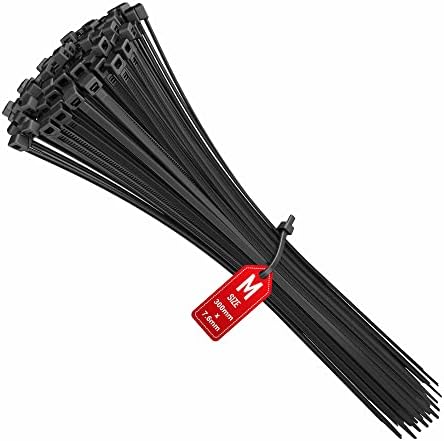 Cable Zip Ties XXXL Very Long - 1000mm x 9mm, Heavy Duty, Durable Professional UV Resistant Wrap Nylon Large Cord, for Cables Management, Indoor, Outdoor, Black, 10 Pieces