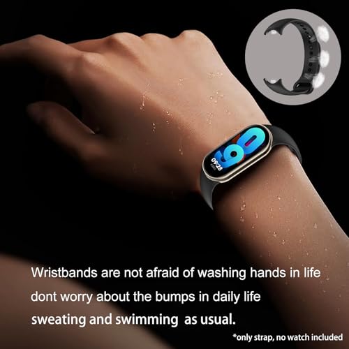 CHULN 5 Pieces Compatible with Xiaomi Mi Band 8, Adjustable Accessories for Silicone Sports Bands Replacement for Mi Band 8 Smartwatch - Image 4