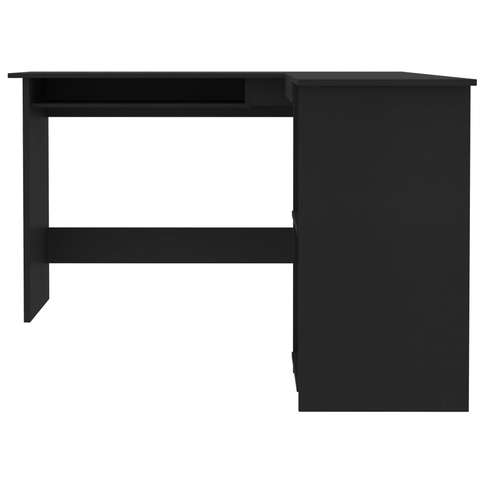 Scrivania Angolare L Nero 120x140x75 cm Legno Ingegnerizzato
