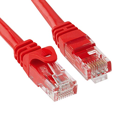 CAT 6 500MHz UTP ETHERNET LAN Network Cable - 7 FT Red