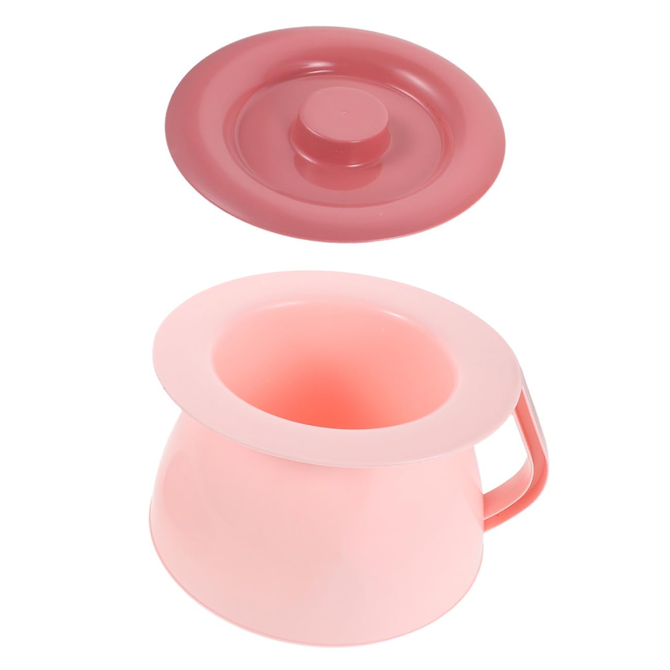 VOSAREA Portable Potty with Lid and Handle, Plastic Training Toilet Seat for Indoor Use, Car Travel, and Road Trips, Pink Urinal Pot for Potty Training