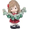 Precious Moments Deck The Halls 2025 Dated Girl Bisque Porcelain Figurine Red Dress & Garland 251001