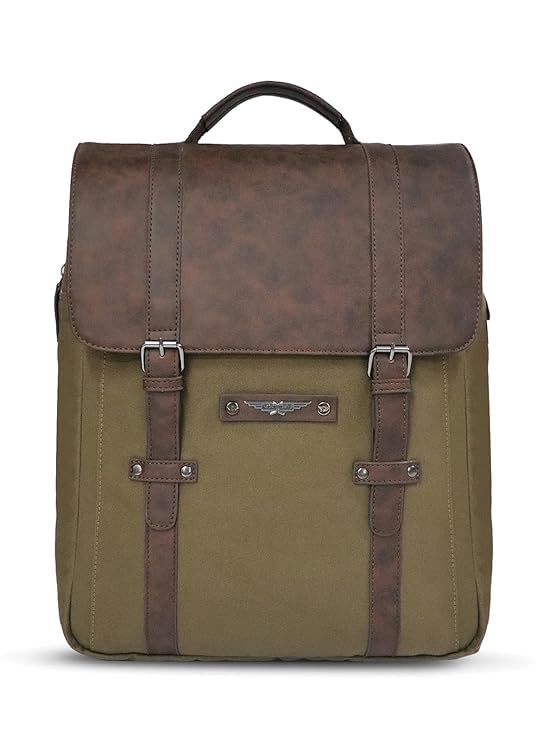 Police Tendra Vegan Leather Laptop Backpack for Men & Women | 15-Inch Stylish Lightweight PU Laptop Bag with Front Pocket & Adjustable Padded Straps | Office, Travel & Daily Use