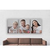 FZJSKJ 3 Panel Photo to Canvas Prints Personalized Split Canvas Picture (12x16 inches 3pcs) Custo...