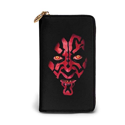 Preisvergleich Produktbild JHGFG Echtes Leder Geldbörsen mit Reißverschluss Geldbörse Reisetasche um Kartenhalter Organizer Clutch Bag Black