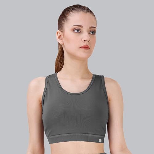 Image of SOIE Women's Medium Impact Quick Dry Padded Racerback Printed Athleisure Sports Bra