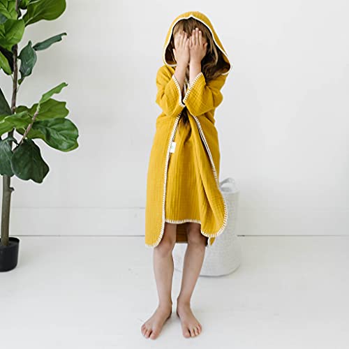 Natemia Organic Muslin Hooded Poncho Towel – Ultra Soft, Lightweight And Breathable Cover Up #TOP1