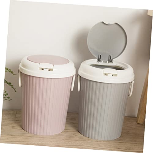 Caneca de basura rectangular plástica gris 10L miniatura 6