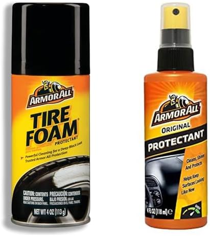 Armor All Tire Foam, Restores Deep-Black Look + Original Protecta...