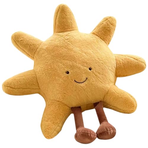 PORUPAEL Cojín de peluche de 30 cm, sol, luna, juguetes de peluche, juguetes suaves para niños, cojín decorativo para habitación de los niños, regalo (sol) PORUPAEL Cojín de peluche de 30 cm, sol, luna, juguetes de peluche, juguetes suaves para niños, cojín decorativo para habitación de los niños, regalo (sol)