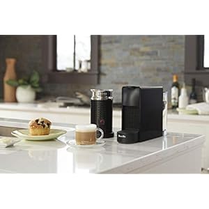 Nespresso essenza mini espresso machine by breville with milk frother203 fl oz piano black  urban country home decor