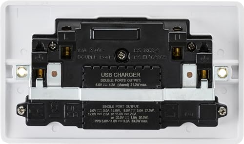 Knightsbridge 13A 2G DP Switched Socket with Dual USB-C 20V DC 1.5A (Max. 30W) - Image 3