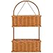 Cabilock Light Brown Rattan Double Woven Hanging Basket, 150 Pcs
