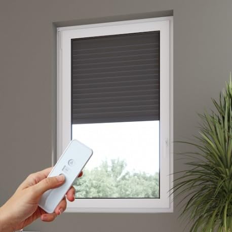 Volet roulant solaire radio-télécommandé H 160 cm x L 150 cm Alu Gris