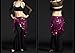 Mr.Fashion Gong Piece Triangle Shawl Belly Dance Costume Belly Dance Waist Chain Belly Dance Hip Shawl Latin Hip Shawl Belt (Rose red)