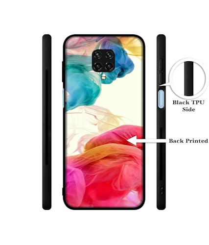 Image of Colored Smoke Design Premium 2D Printed Metal Back Case Cover for Mi Redmi Note 9 Pro /Note 9 Pro Max /Poco M2 Pro