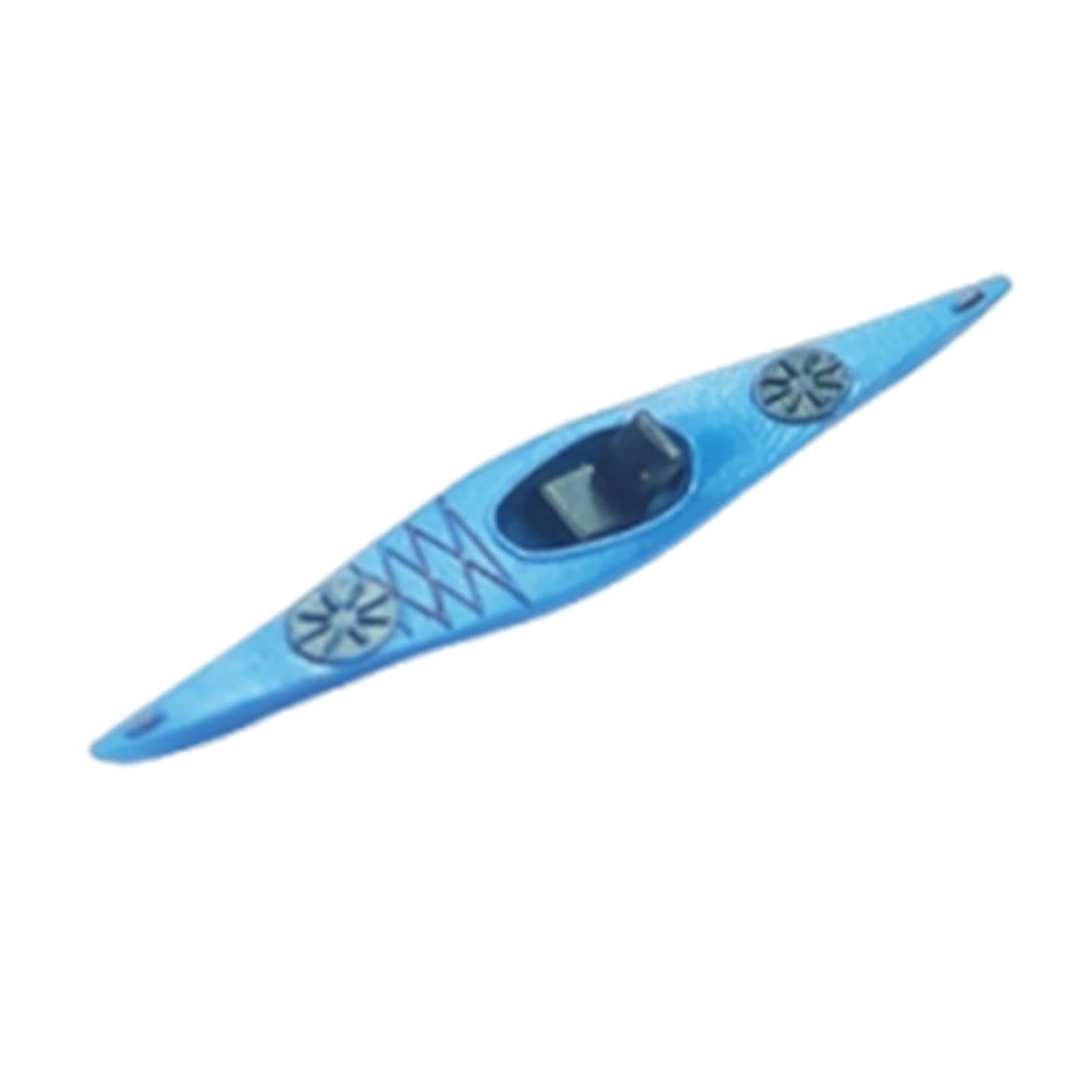 DEVNWIGMO 1:64 Kayak Model Ship Model Sand Table Scenes Single Person Kayak for DIY Scene Diorama, blue