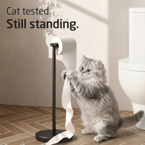 Image of KES Oil Rubbed Bronze Toilet Paper Holder Stand, Freestanding Toilet Roll Holder for Bathroom Floor, Stainless Steel, BPH283S1-ORB