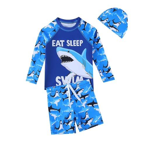 Maillot de bain enfant garçon 3 ans vêtement plage manches longues avec chapeau