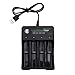 Produktbild Create idea 4-Slot 18650 Lithium Batterie ladegerät 3.7V Multi 4 Schacht Plug USB Stecker Ladestation für 10440 14500 16340 16650 14650 18350 18500 18650 Überspannungsstrom Überladung